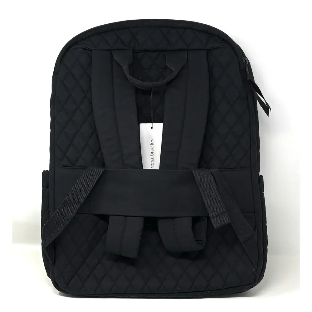 Vera Bradley Black Moonless Night Essential XL Extra Large Backpack Cotton NWT